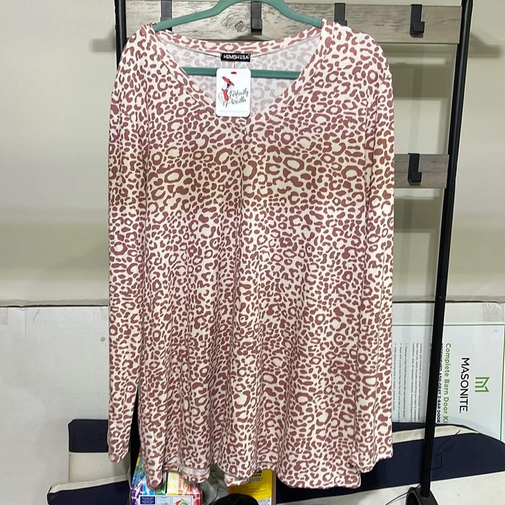 Perfectly Priscilla Aim High Leopard Print Pullover